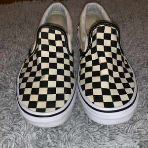 B&W Checkered Vans! ☆